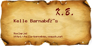 Kelle Barnabás névjegykártya